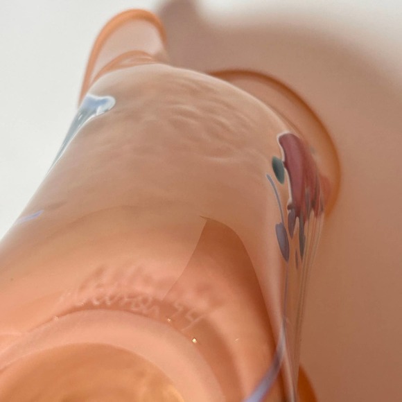 Spectacular Vintage 1994 Signed Nelson Modernist Abstract Studio Art Glass Vase - Picture 6 of 11